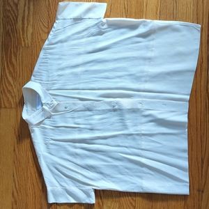 Everlane peach silk shirt, size 0